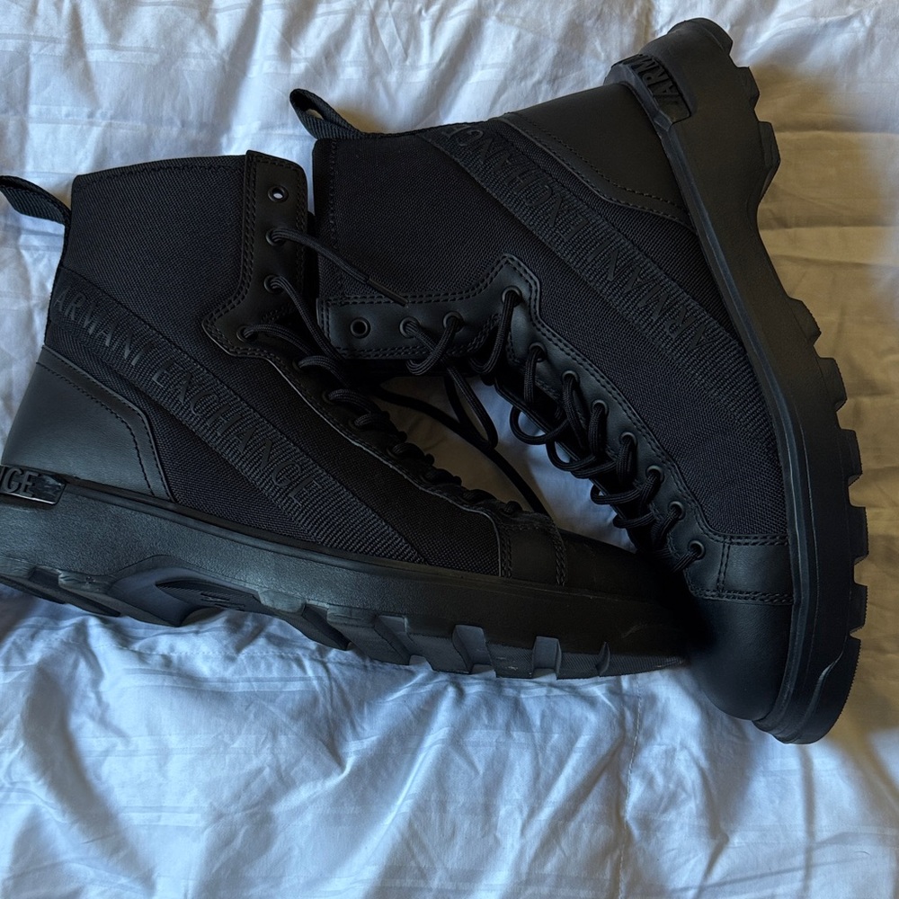 Black High-Top ARMANI EXCHANGE Men's BOOTS